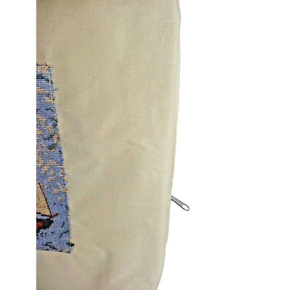 Lighthouse Tapestry Canvas Tote Bag Zippered Travel Shopping PVC Handles NEW - Picture 4 of 6